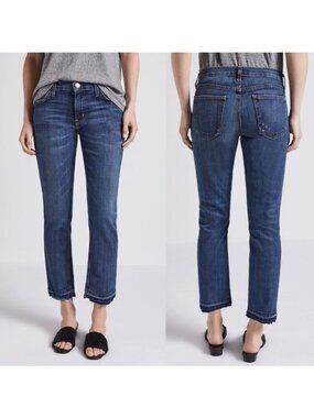 Current Elliott High Waist cropped straight released hem Sahara Jeans Sz 25